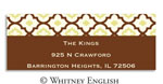 Whitney English Address Labels - Lattice Green Brown (Holiday) (615323)